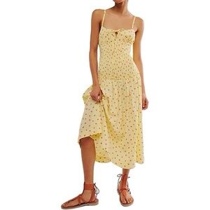 Free People Lavender Daze Strawberry Midi Dress